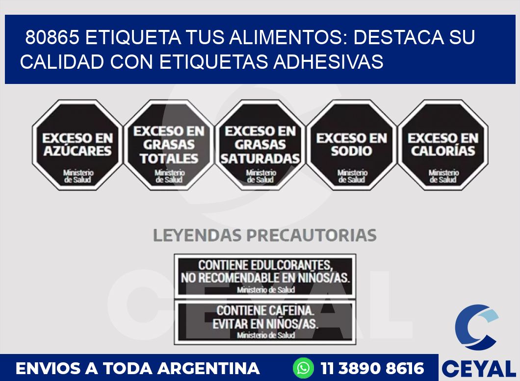 80865 ETIQUETA TUS ALIMENTOS: DESTACA SU CALIDAD CON ETIQUETAS ADHESIVAS