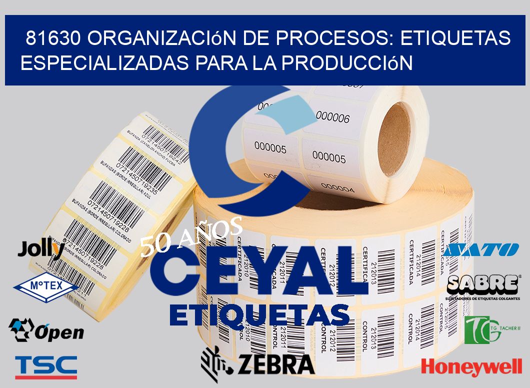 81630 Organización de Procesos: Etiquetas Especializadas para la Producción