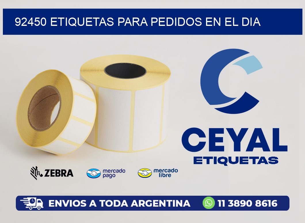 92450 ETIQUETAS PARA PEDIDOS EN EL DIA