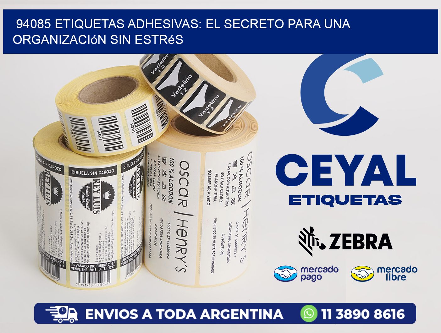 94085 Etiquetas Adhesivas: El Secreto para una Organización sin Estrés