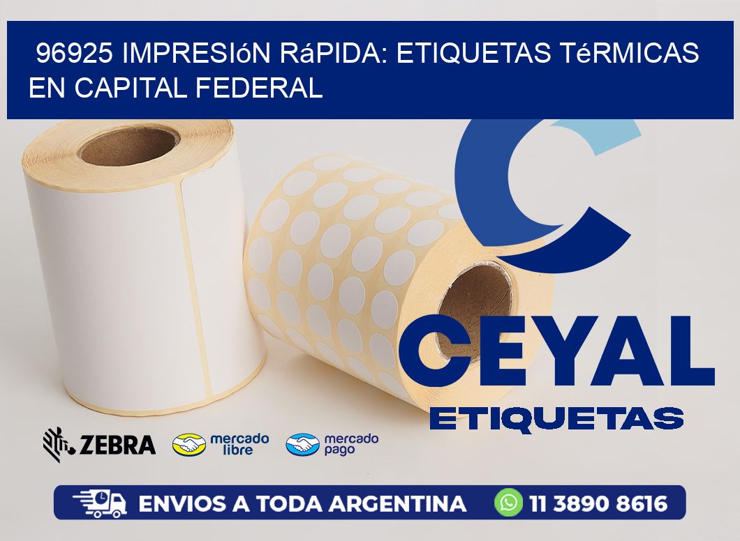 96925 Impresión Rápida: Etiquetas Térmicas en Capital Federal