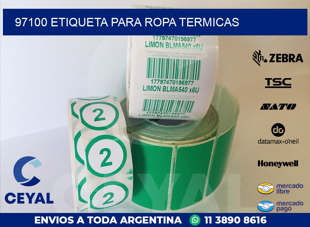 97100 ETIQUETA PARA ROPA TERMICAS