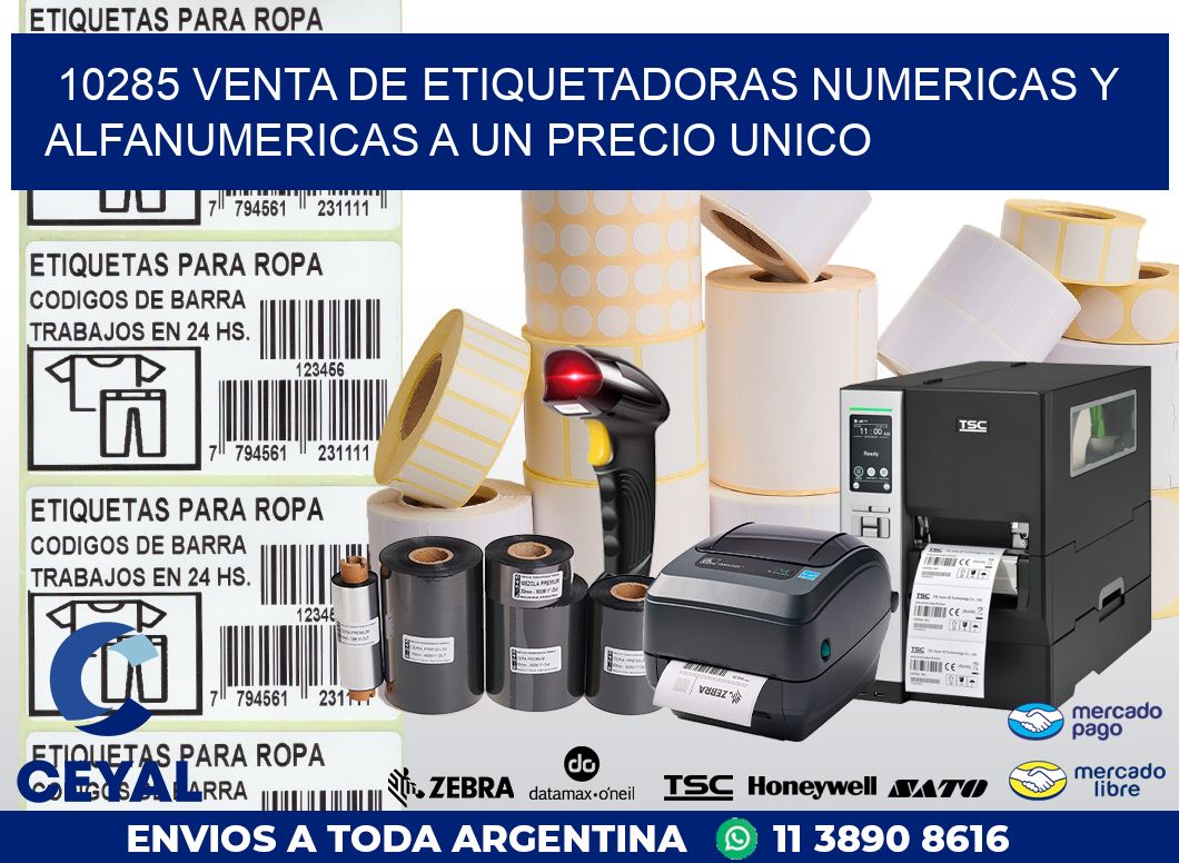 10285 VENTA DE ETIQUETADORAS NUMERICAS Y ALFANUMERICAS A UN PRECIO UNICO