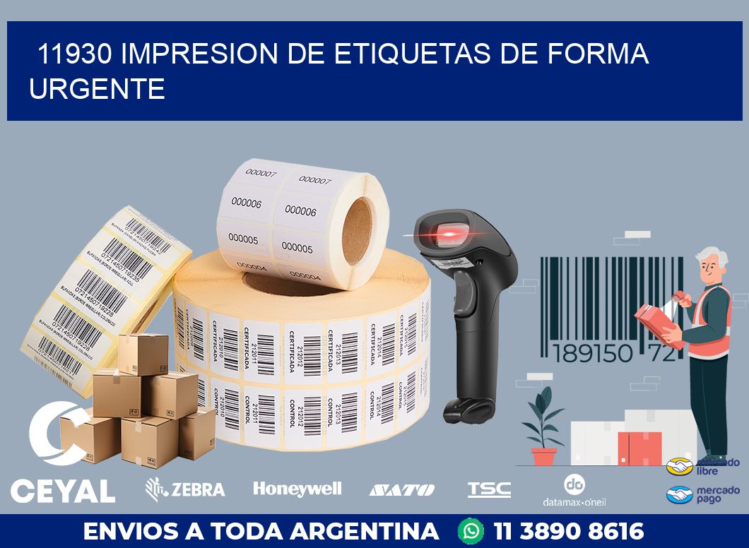 11930 IMPRESION DE ETIQUETAS DE FORMA URGENTE