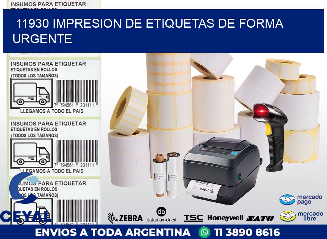 11930 IMPRESION DE ETIQUETAS DE FORMA URGENTE