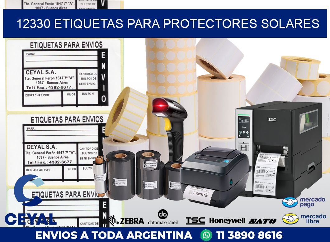 12330 ETIQUETAS PARA PROTECTORES SOLARES