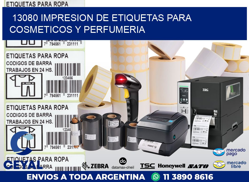 13080 IMPRESION DE ETIQUETAS PARA COSMETICOS Y PERFUMERIA