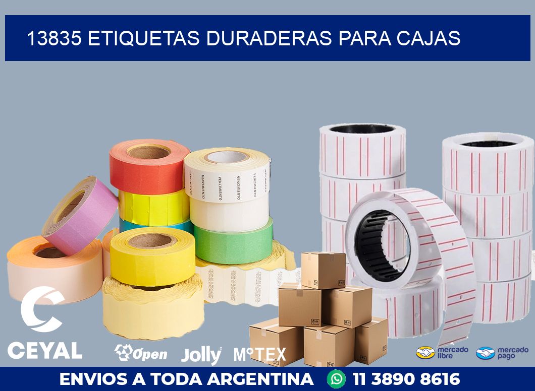 13835 ETIQUETAS DURADERAS PARA CAJAS