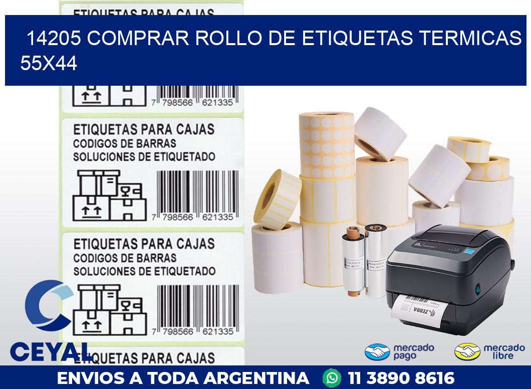 14205 COMPRAR ROLLO DE ETIQUETAS TERMICAS 55X44