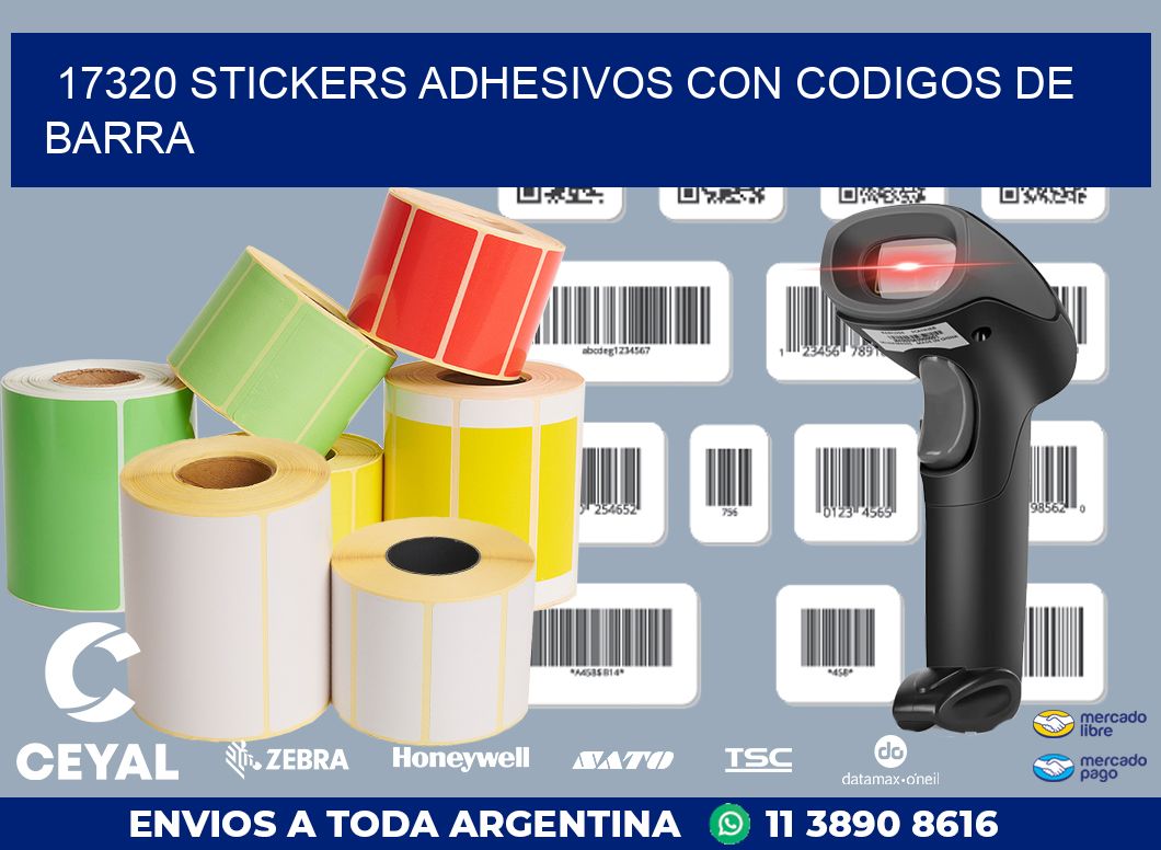 17320 STICKERS ADHESIVOS CON CODIGOS DE BARRA