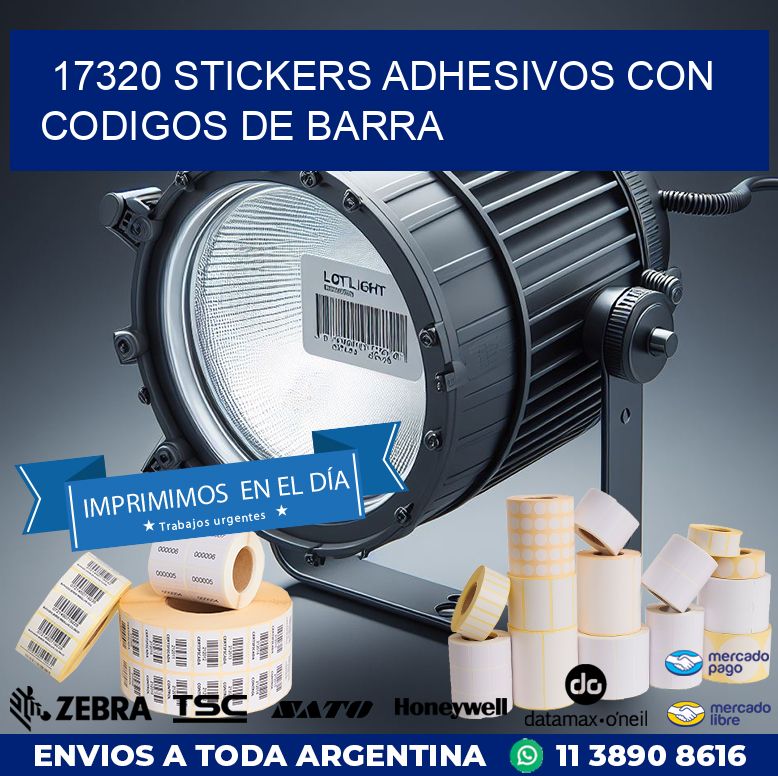 17320 STICKERS ADHESIVOS CON CODIGOS DE BARRA