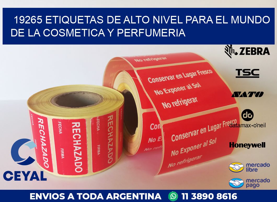 19265 ETIQUETAS DE ALTO NIVEL PARA EL MUNDO DE LA COSMETICA Y PERFUMERIA