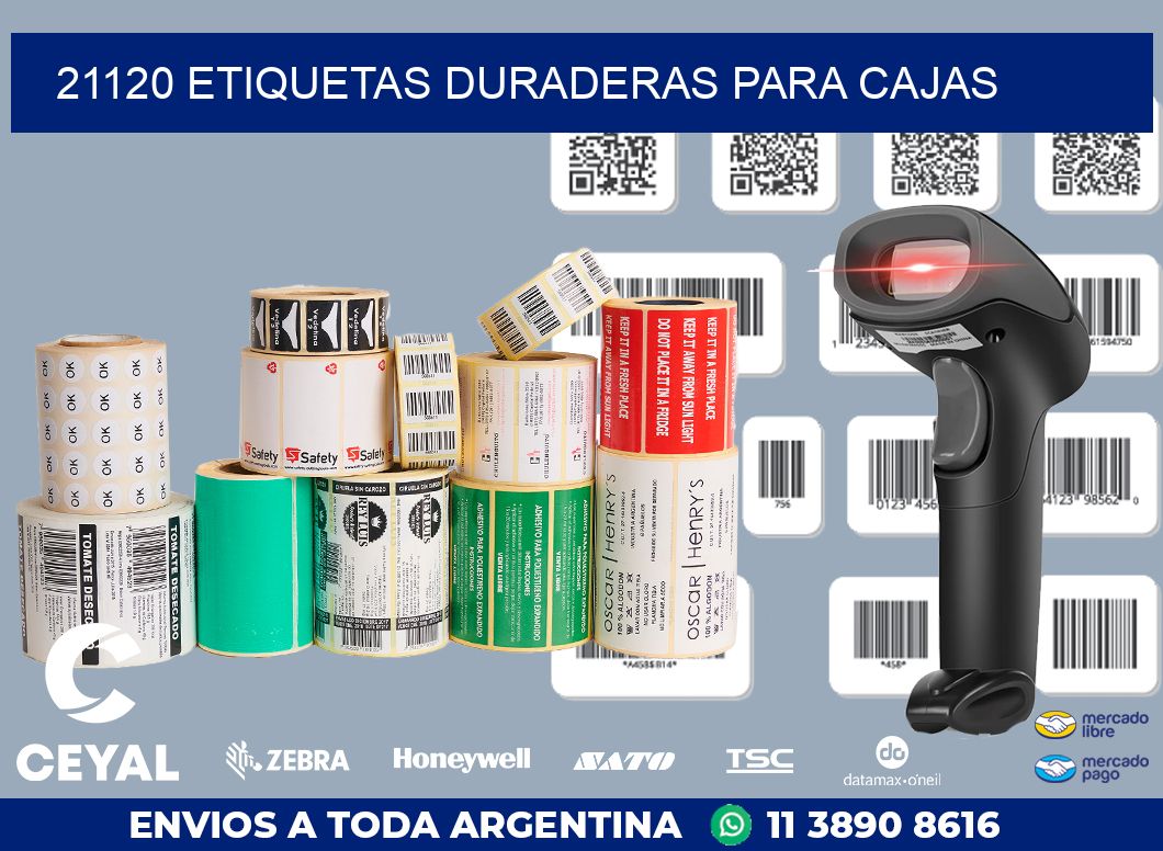 21120 ETIQUETAS DURADERAS PARA CAJAS