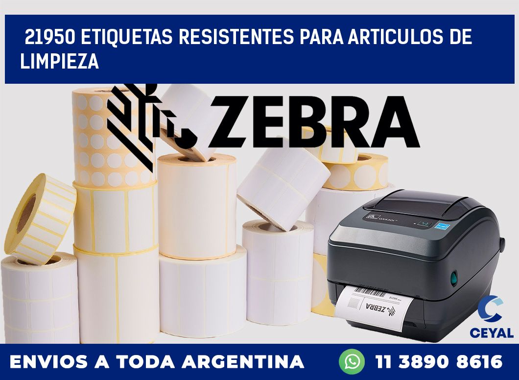 21950 ETIQUETAS RESISTENTES PARA ARTICULOS DE LIMPIEZA