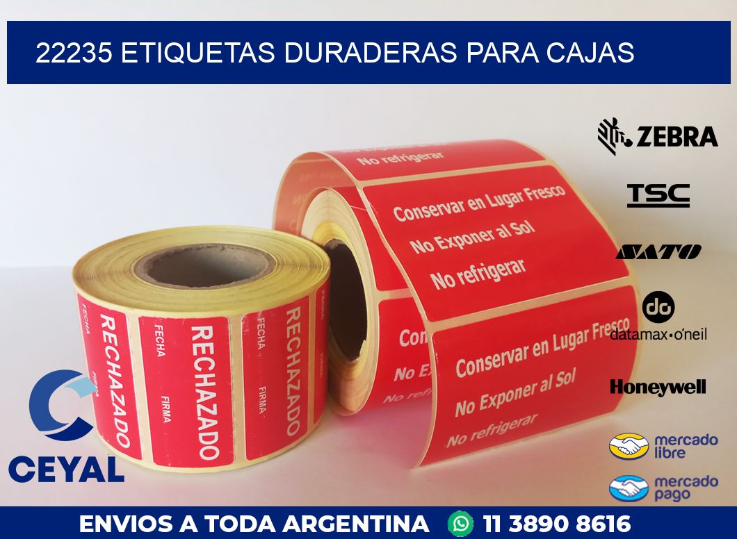 22235 ETIQUETAS DURADERAS PARA CAJAS