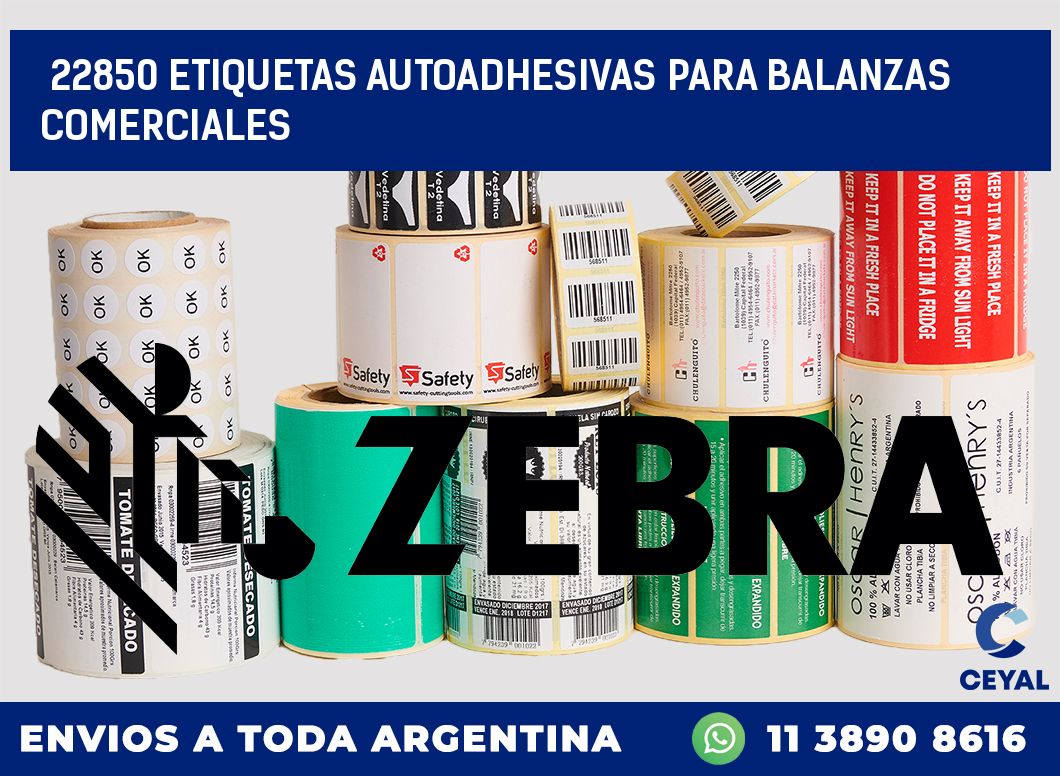 22850 ETIQUETAS AUTOADHESIVAS PARA BALANZAS COMERCIALES