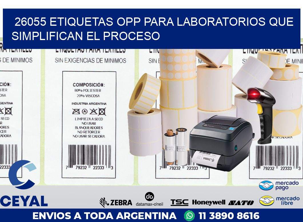 26055 ETIQUETAS OPP PARA LABORATORIOS QUE SIMPLIFICAN EL PROCESO