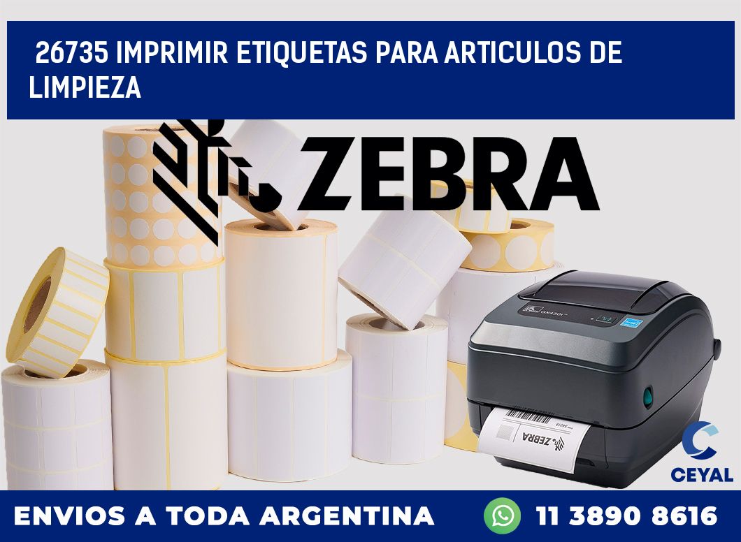 26735 IMPRIMIR ETIQUETAS PARA ARTICULOS DE LIMPIEZA