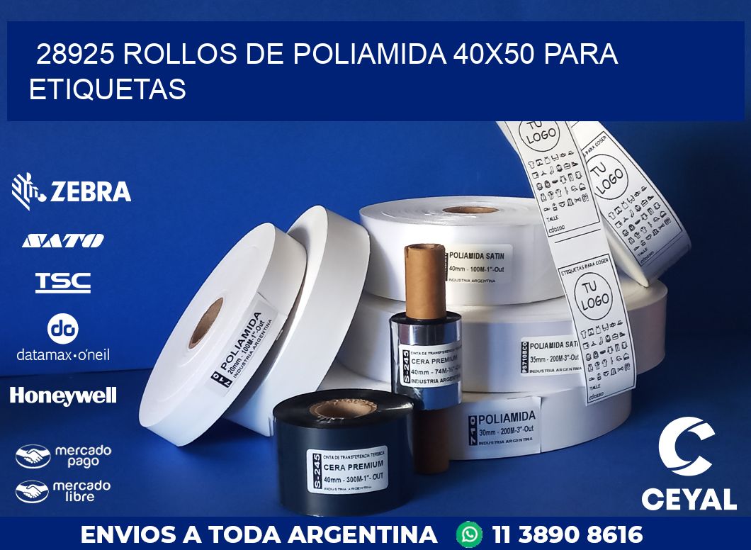 28925 ROLLOS DE POLIAMIDA 40X50 PARA ETIQUETAS