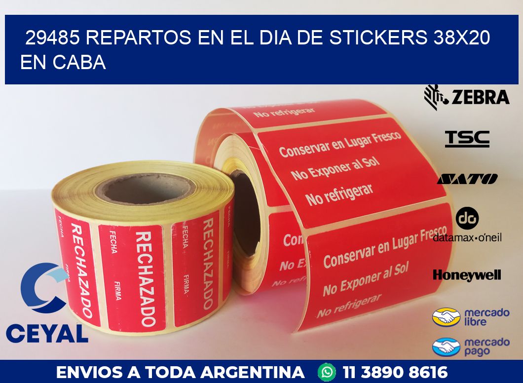 29485 REPARTOS EN EL DIA DE STICKERS 38X20 EN CABA