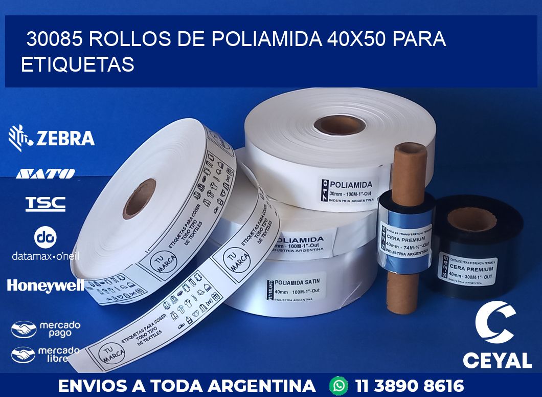 30085 ROLLOS DE POLIAMIDA 40X50 PARA ETIQUETAS