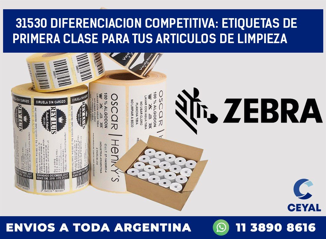 31530 DIFERENCIACION COMPETITIVA: ETIQUETAS DE PRIMERA CLASE PARA TUS ARTICULOS DE LIMPIEZA