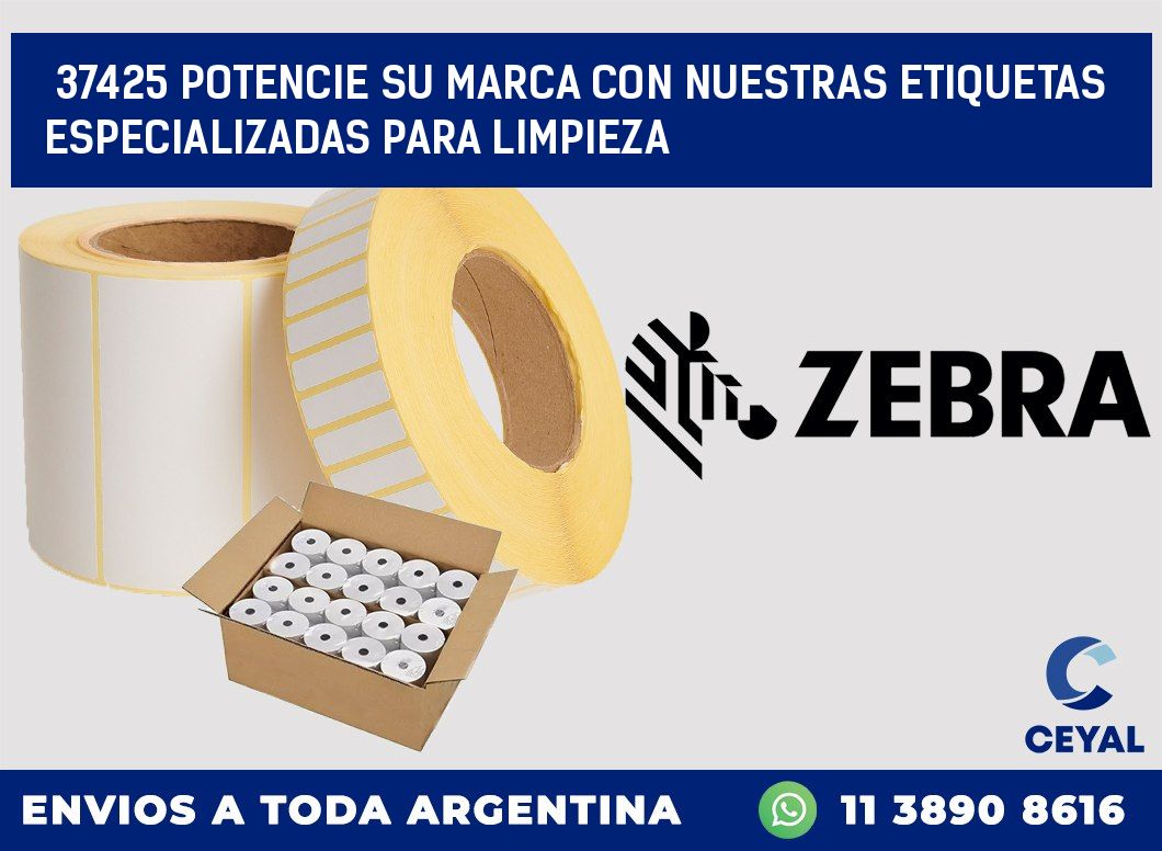37425 POTENCIE SU MARCA CON NUESTRAS ETIQUETAS ESPECIALIZADAS PARA LIMPIEZA