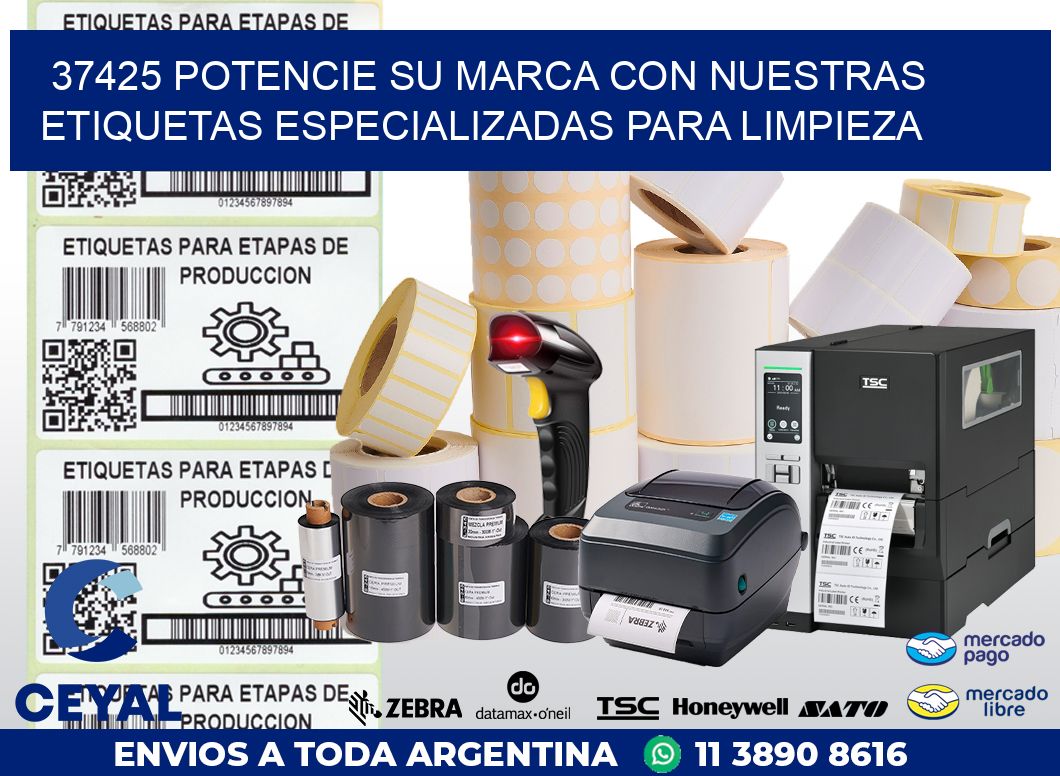 37425 POTENCIE SU MARCA CON NUESTRAS ETIQUETAS ESPECIALIZADAS PARA LIMPIEZA