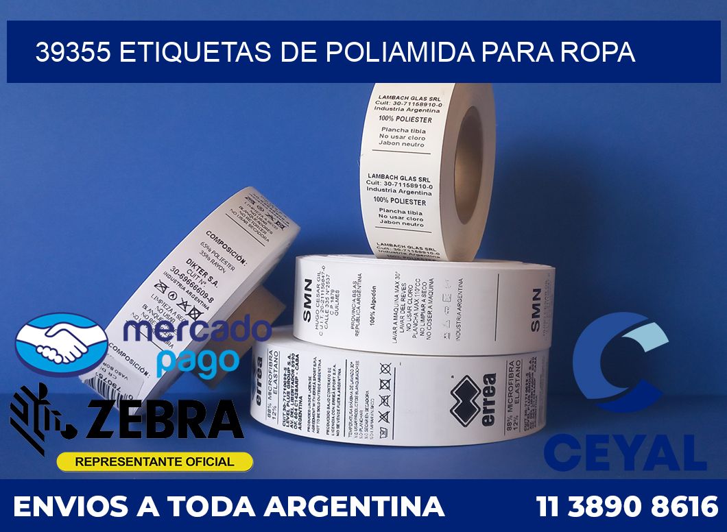 39355 ETIQUETAS DE POLIAMIDA PARA ROPA