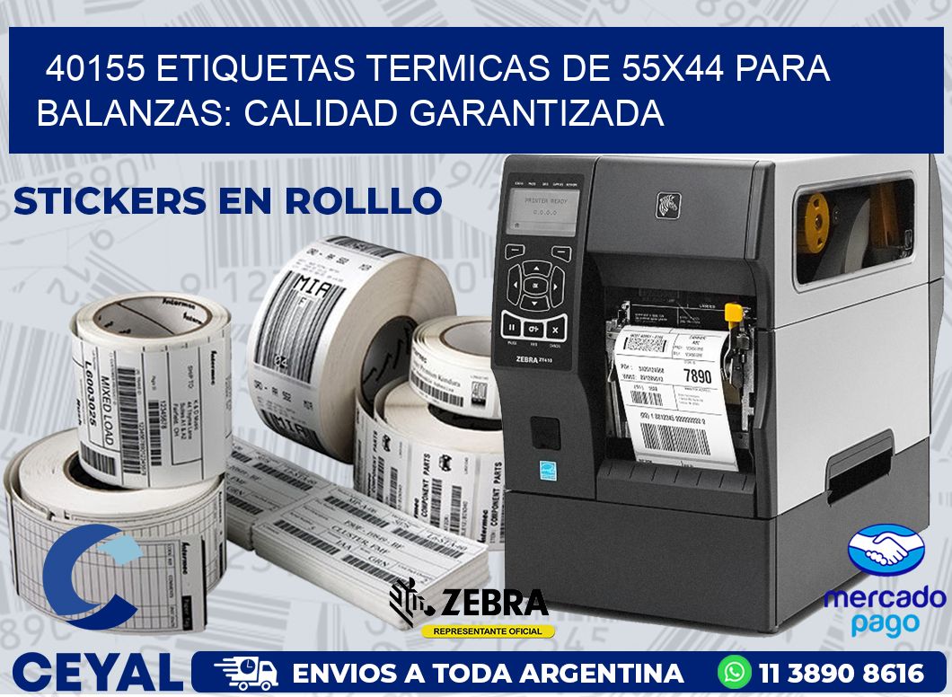 40155 ETIQUETAS TERMICAS DE 55X44 PARA BALANZAS: CALIDAD GARANTIZADA