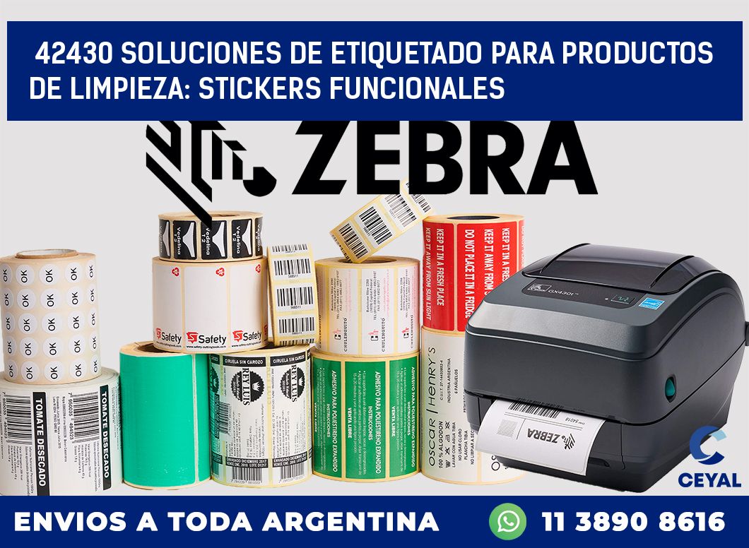 42430 SOLUCIONES DE ETIQUETADO PARA PRODUCTOS DE LIMPIEZA: STICKERS FUNCIONALES