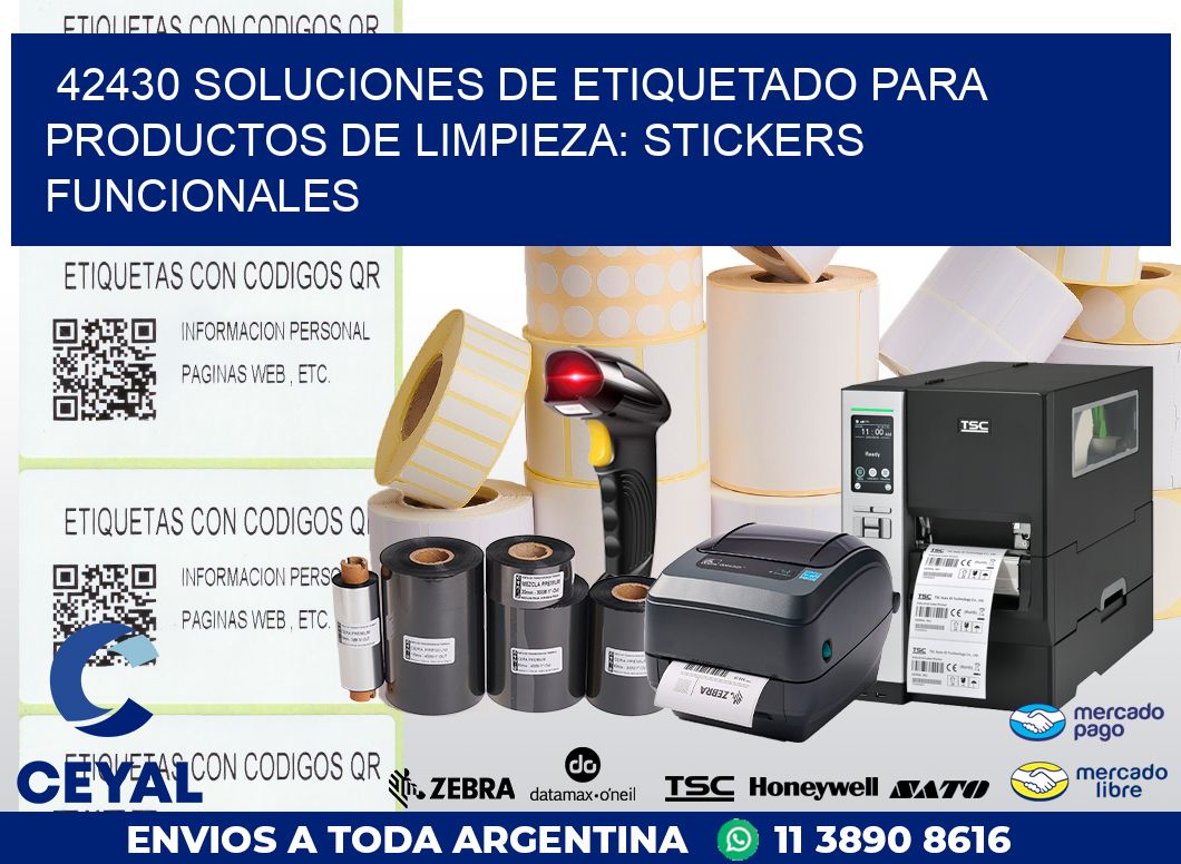 42430 SOLUCIONES DE ETIQUETADO PARA PRODUCTOS DE LIMPIEZA: STICKERS FUNCIONALES