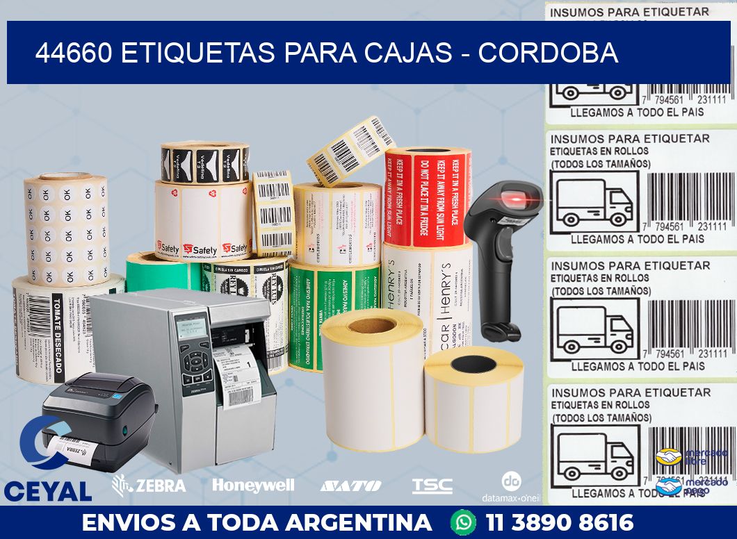 44660 ETIQUETAS PARA CAJAS - CORDOBA
