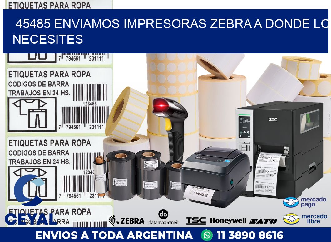 45485 ENVIAMOS IMPRESORAS ZEBRA A DONDE LO NECESITES