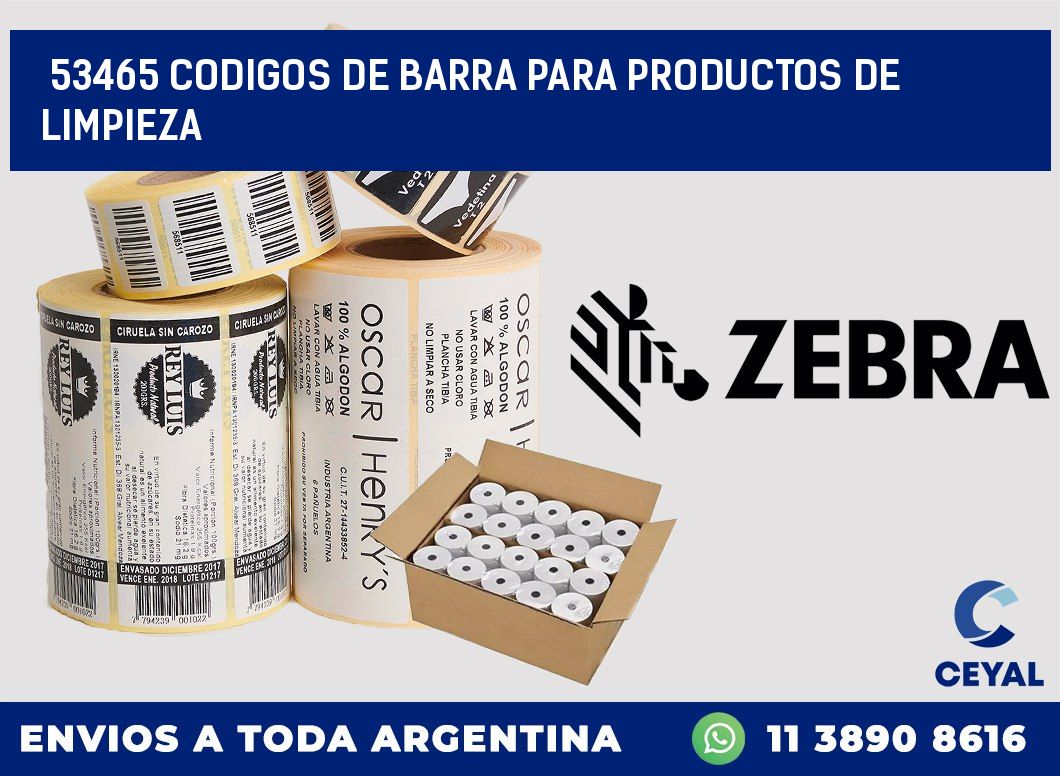 53465 CODIGOS DE BARRA PARA PRODUCTOS DE LIMPIEZA