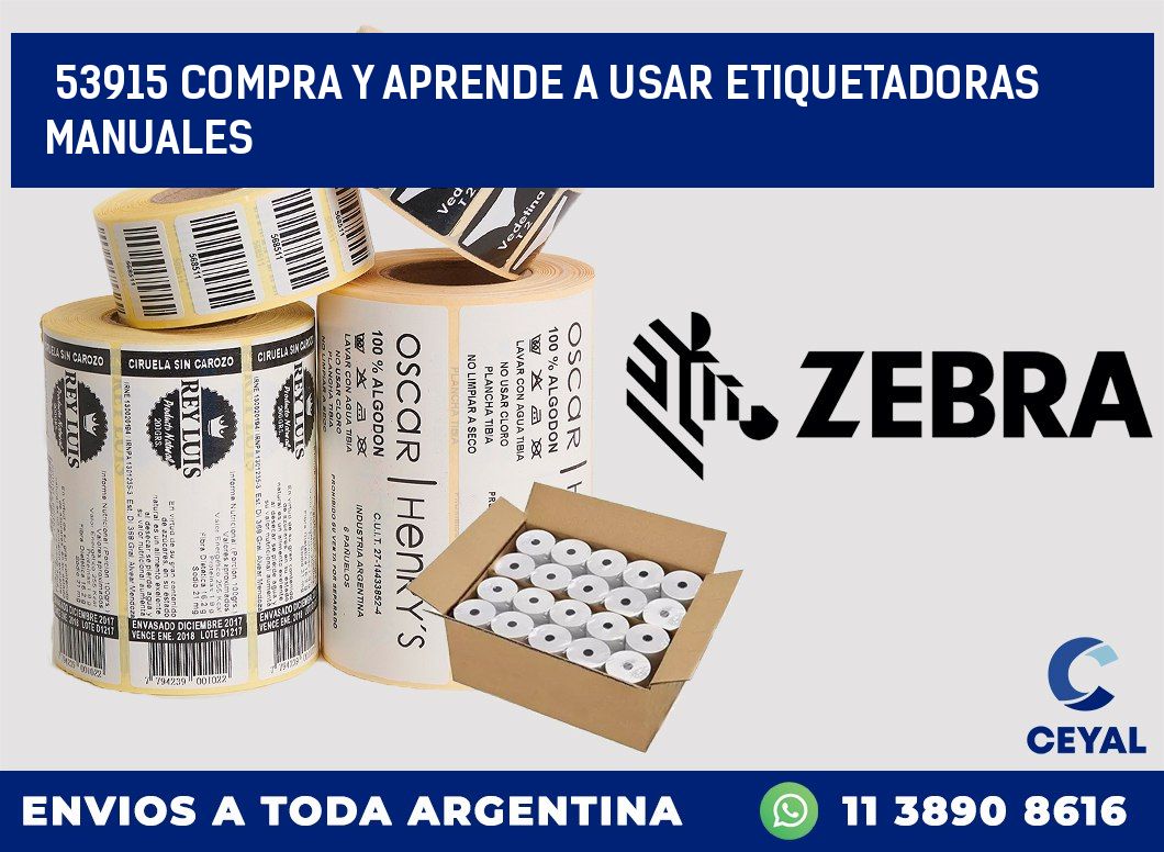 53915 COMPRA Y APRENDE A USAR ETIQUETADORAS MANUALES
