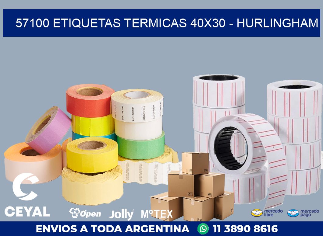 57100 ETIQUETAS TERMICAS 40X30 – HURLINGHAM
