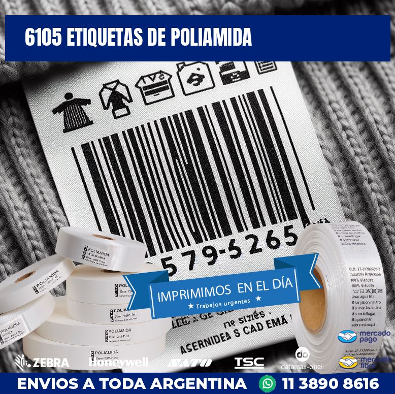 6105 ETIQUETAS DE POLIAMIDA