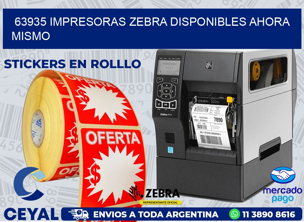 63935 IMPRESORAS ZEBRA DISPONIBLES AHORA MISMO