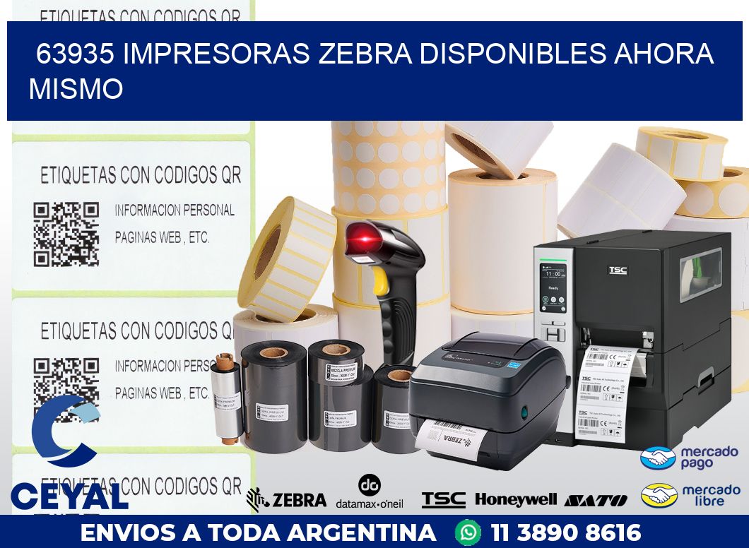 63935 IMPRESORAS ZEBRA DISPONIBLES AHORA MISMO
