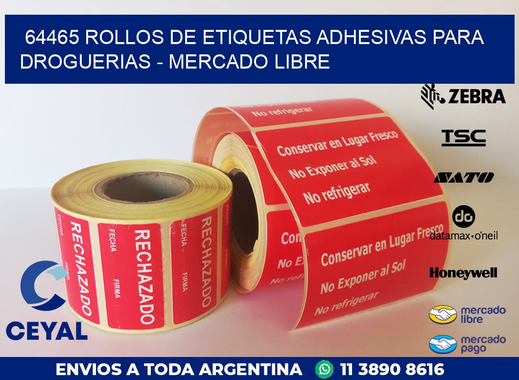 64465 ROLLOS DE ETIQUETAS ADHESIVAS PARA DROGUERIAS – MERCADO LIBRE