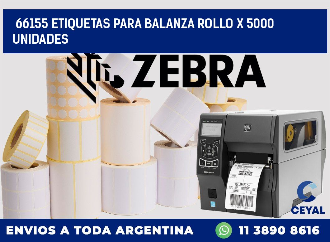 66155 ETIQUETAS PARA BALANZA ROLLO X 5000 UNIDADES