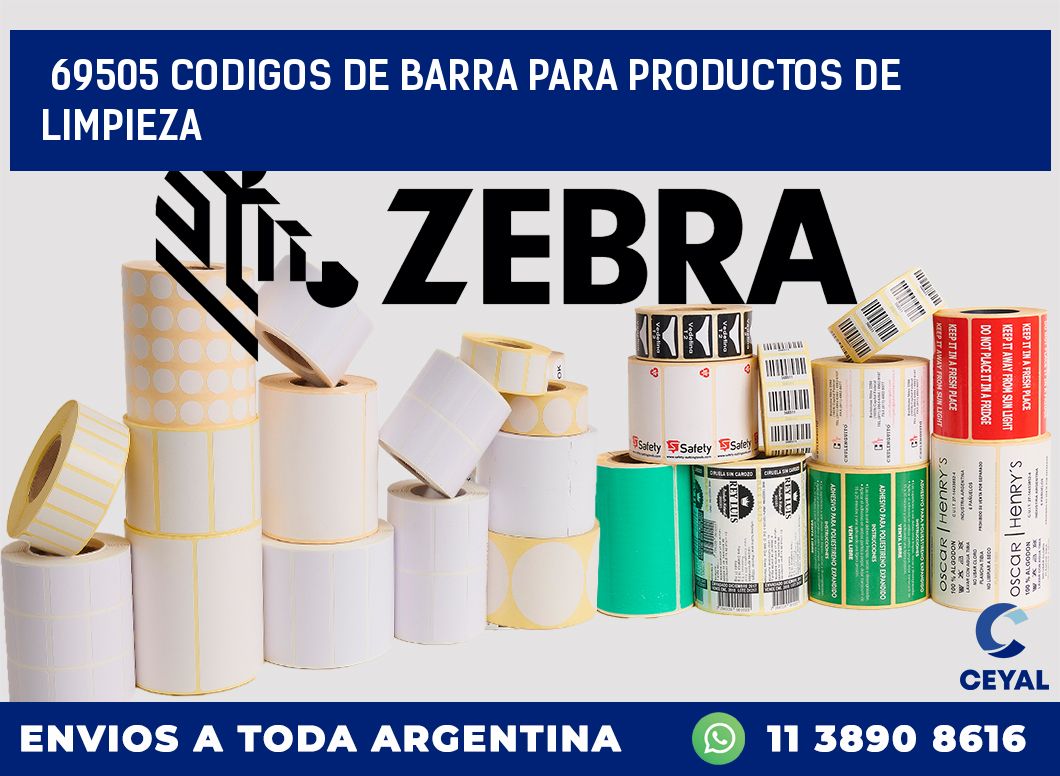 69505 CODIGOS DE BARRA PARA PRODUCTOS DE LIMPIEZA