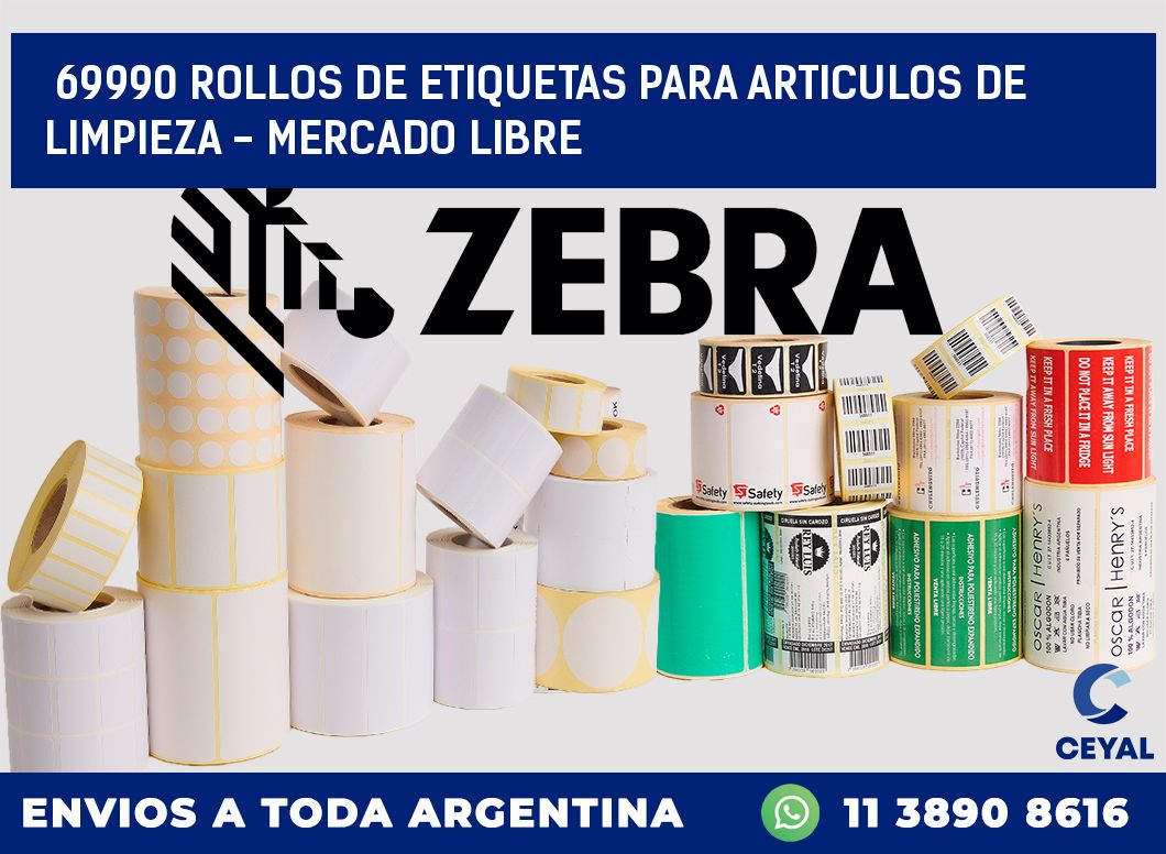 69990 ROLLOS DE ETIQUETAS PARA ARTICULOS DE LIMPIEZA - MERCADO LIBRE