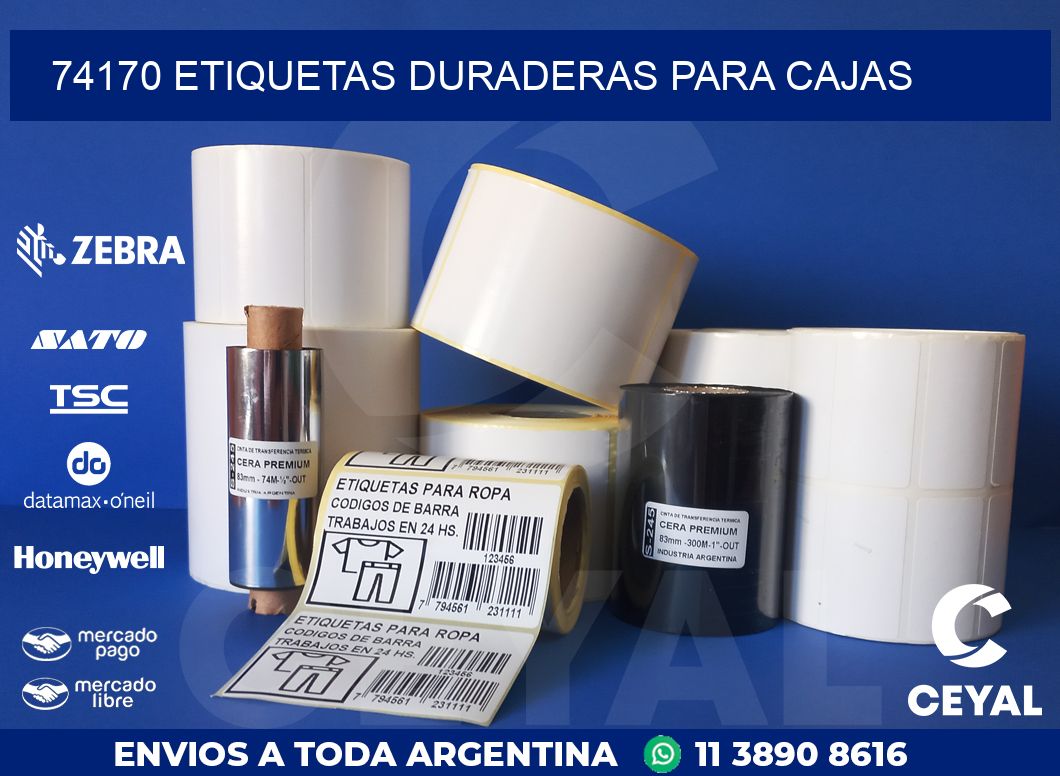 74170 ETIQUETAS DURADERAS PARA CAJAS