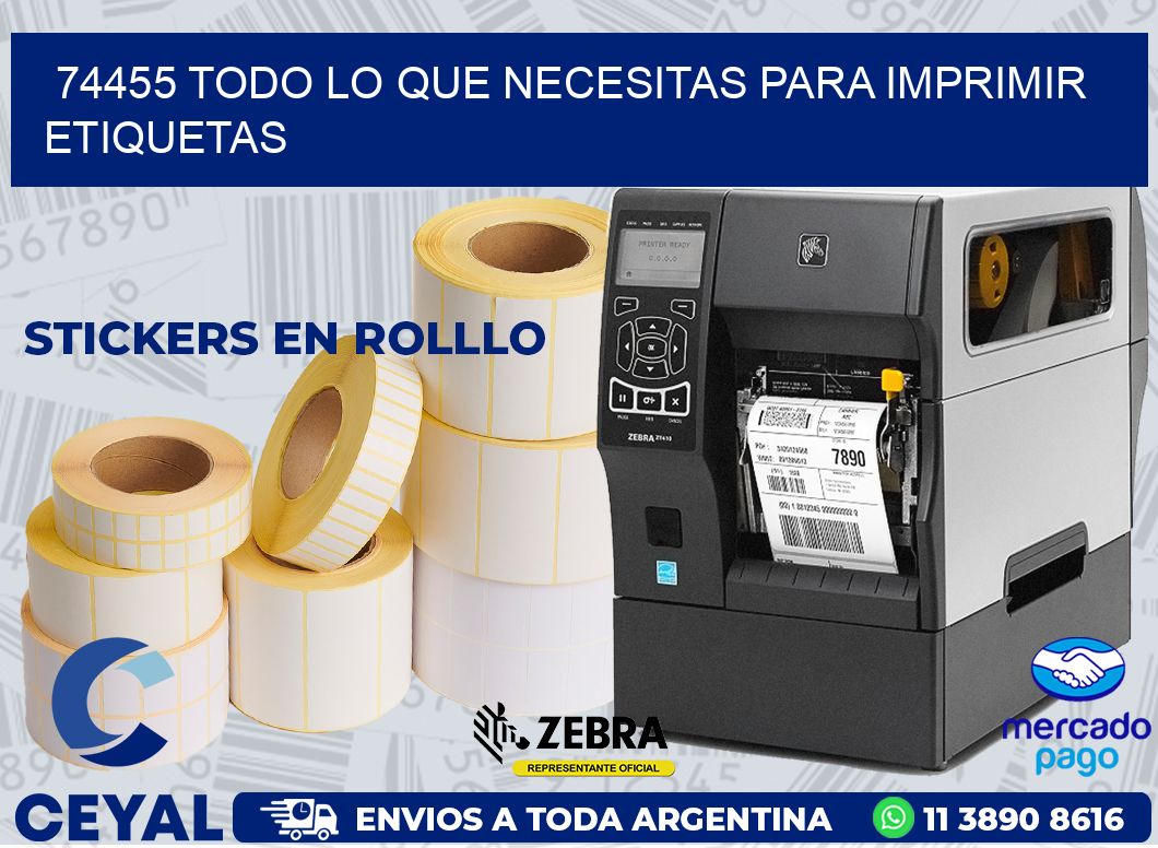 74455 TODO LO QUE NECESITAS PARA IMPRIMIR ETIQUETAS