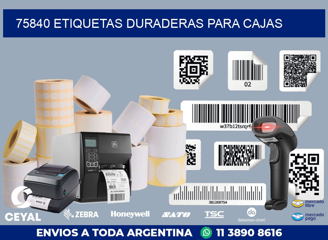 75840 ETIQUETAS DURADERAS PARA CAJAS