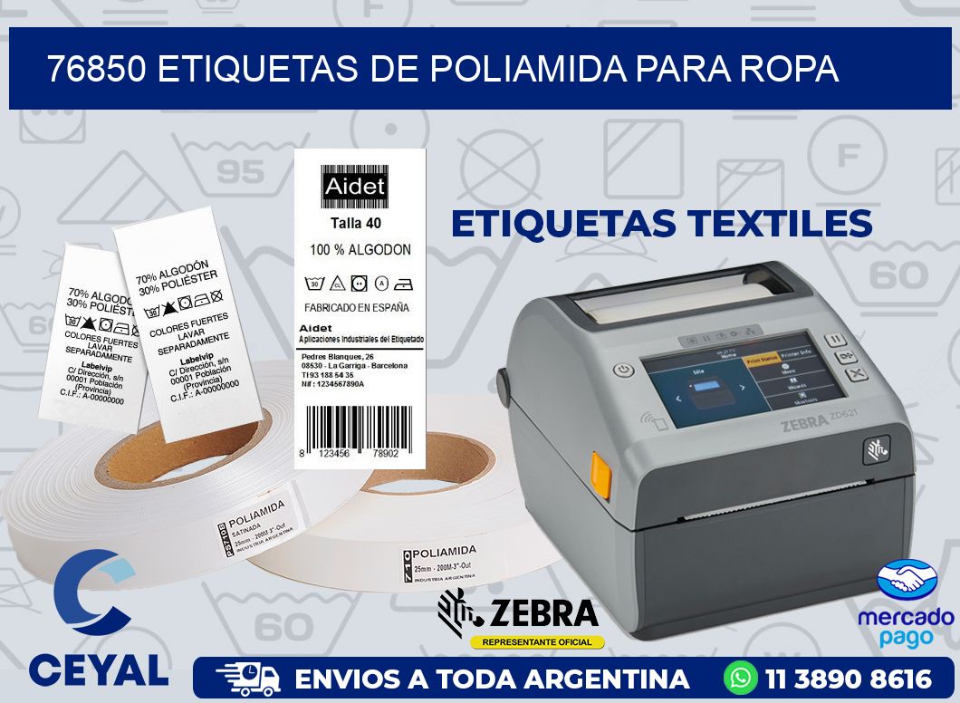 76850 ETIQUETAS DE POLIAMIDA PARA ROPA