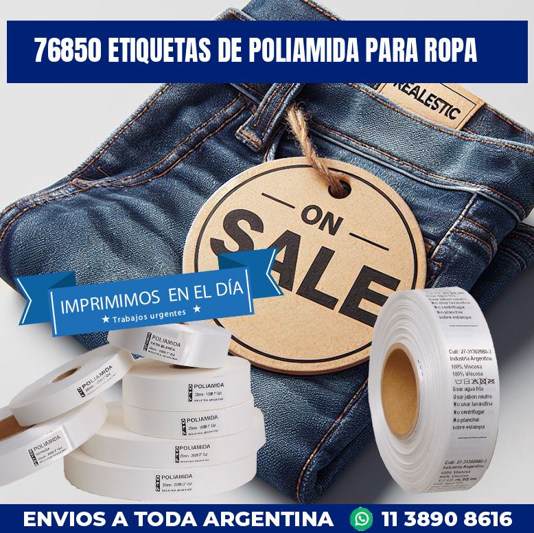 76850 ETIQUETAS DE POLIAMIDA PARA ROPA