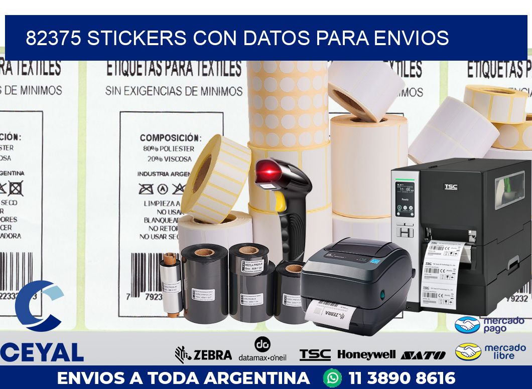 82375 STICKERS CON DATOS PARA ENVIOS